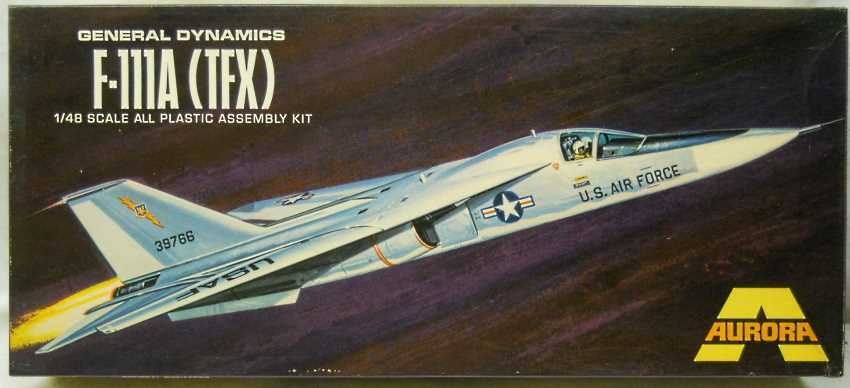 Aurora 1/48 General Dynamics TFX F-111A - USAF, 368-250 plastic model kit